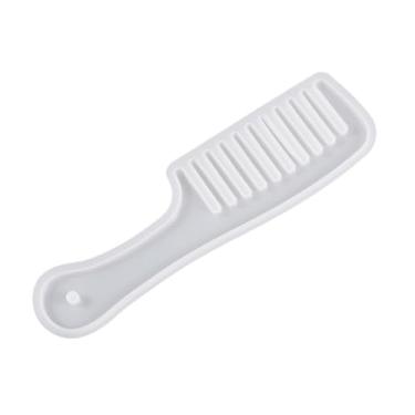 Imagem de Molde de silicone para pente de cabelo, molde de fundição de resina epóxi de cristal, ferramenta de modelagem de cabelo, molde de resina epóxi de silicone para joias