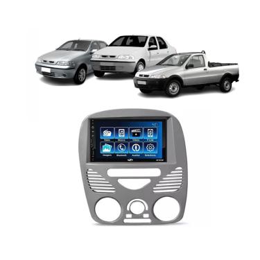 Imagem de Kit Multimídia Palio Strada Siena Fire c/ ar 2002 / 2014 Mp5 2din Bt Usb Fm Leitor sd Espelhamento