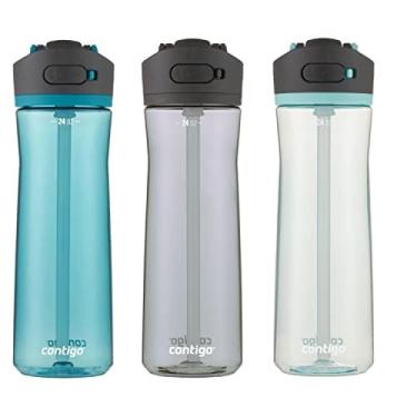 Imagem de Garrafa de água Contigo Ashland 2.0 com tampa autospout Garrafa de água Tritan, 24 oz., 3-Pack, Juniper & Sake & Bubble Tea