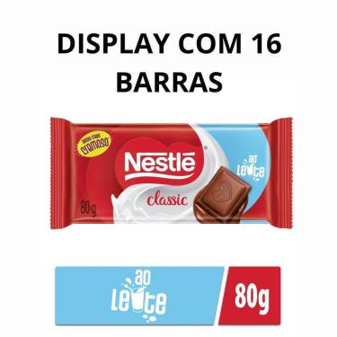 Imagem de Chocolate Nestlé Ao Leite Display Com 16 Barras De 80G