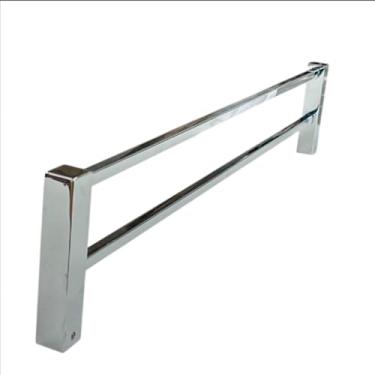 Imagem de Porta Toalhas de Banho Duplo 60cm Para Banheiro Toalheiro Inox Paris BSMIX