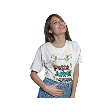 Imagem de Camiseta Juvenil Festa Junina em Família Arraiá Branca - Del France, 1