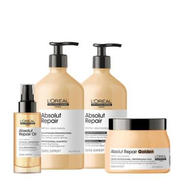 Imagem de Kit L'Oréal Professionnel  Absolut Repair Gold Quinoa Protein Shampoo 