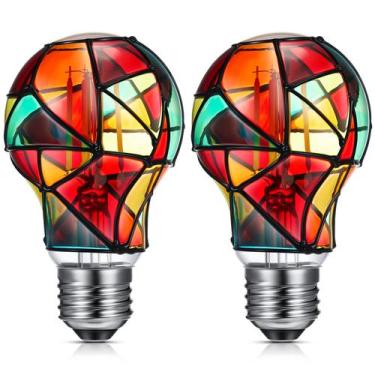 Imagem de Lâmpada LED Baquler Stained Glass E26 3,5 W 120 V 2 unidades