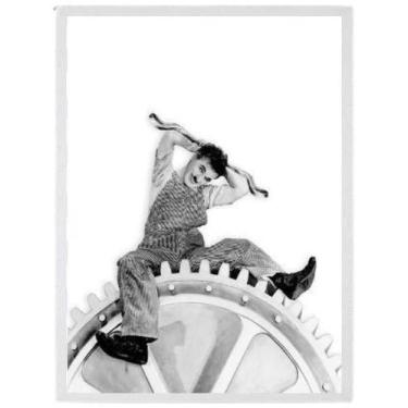 Imagem de Quadro Charlie Chaplin Tempos Modernos 33X24Cm - Com Vidro - Quadros O