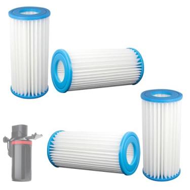 Imagem de Pacote com 4 cartuchos de filtro mícron compatíveis com filtros Marineland Magnum ML90770 e filtros Magnum Canister para polimento de água de aquário de água doce e salgada