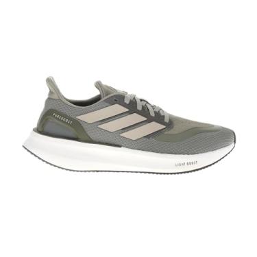 Imagem de adidas Tênis de corrida masculino Pureboost 5, Pedra prateada/bege maravilha/oliva strata, 40