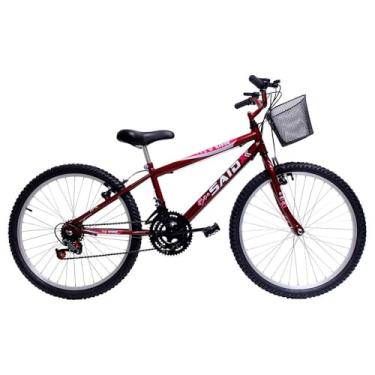 Imagem de Bicicleta Aro 24 Infantil Saidx Premium 18 Velocidades, Freio V-Brake, Masculina e Feminina (Vermelha)