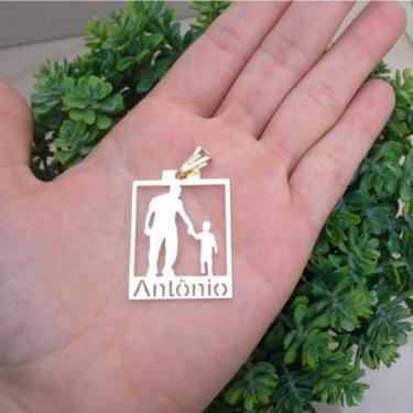 Imagem de Pingente Pai E Filho Personalizado Banho De Ouro