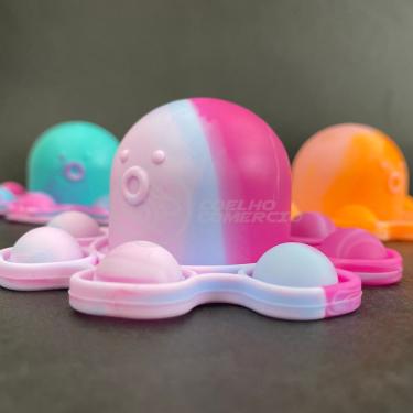 Imagem de Chaveiro Polvo Reversível Pop It Anti Stress Apertar Tiktok