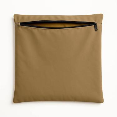 Imagem de Almofada Capa 42cm Suede Macia Decorativa Sala E Escritório Capuccino