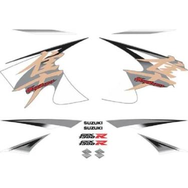 Imagem de Kit Adesivos Suzuki Gsxr 1300 Hayabusa 2014 Branca E Prata - Spts