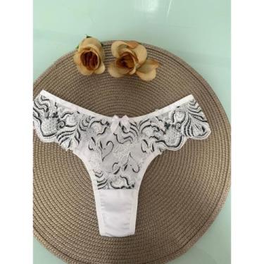 Imagem de Kit 5 Calcinhas Tanga com Renda Bicolor Sensualidade e Conforto em Cad