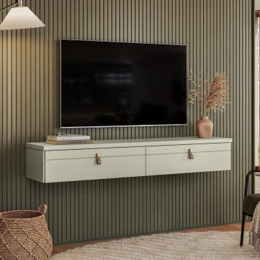 Imagem de Rack Suspenso Para Tvs Até 50 Polegagas Off White Bege Ac