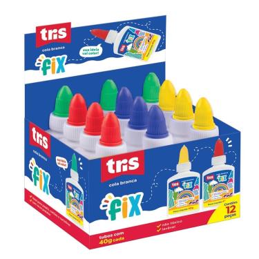 Imagem de Caixa Cola Branca Escolar Tris - 40g C- 12 Unidades