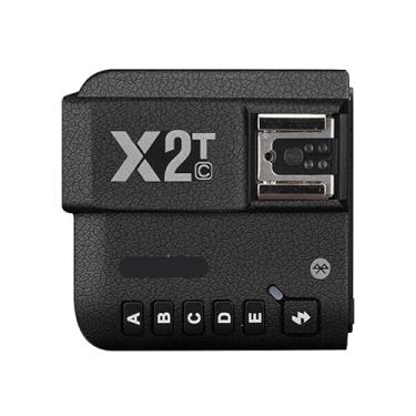 Imagem de Adesivo de flash de câmera antiarranhões para Godox X2T sem fio flash gatilho flash coat wrap película protetora corpo protetor capa de pele X 2T (couro preto)