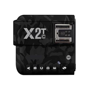 Imagem de Adesivo de flash de câmera antiarranhões para Godox X2T sem fio flash gatilho flash coat wrap película protetora corpo protetor capa de pele X 2T (Shadow Camo Black)
