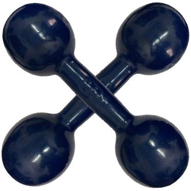 Imagem de Par Halter Emborrachado 9Kg Peso Musculação Academia Treino