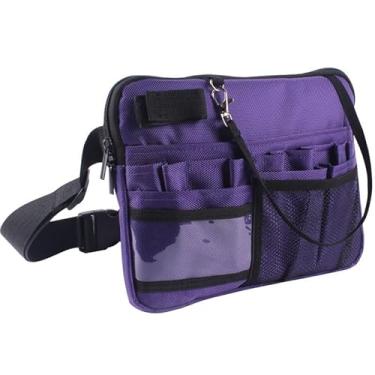 Imagem de Pochete de enfermeira, pochete de enfermeira, bolsa organizadora de enfermagem para estetoscópios, tesoura de bandagem e outros suprimentos médicos (Roxo)