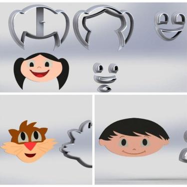 Imagem de Cortador Kit Show Da Luna 3 Personagens Tamanho 6cm