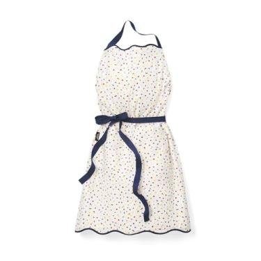 Imagem de Kate Spade New York Avental de cozinha de confetes cintilantes, 100% algodão com gravata ajustável, estampa de problemas de agitação, detalhes metálicos, bolsos duplos, lavável na máquina, branco, 84