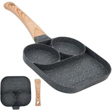Imagem de Frigideira Antiaderente 3 em 1 com Divisórias para Ovos, Panquecas e Mais - 18,7cm