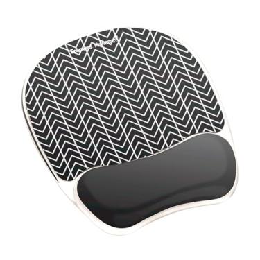 Imagem de Fellowes Mouse pad Photo Gel descanso de pulso com MICROBAN - Chevron preto (9549901)
