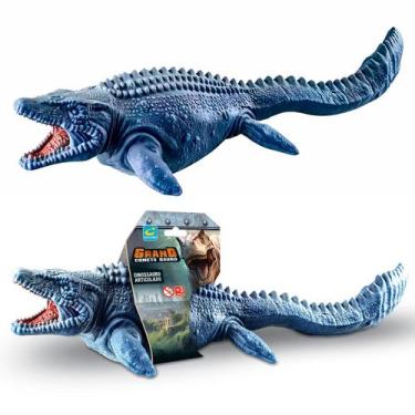 Imagem de Boneco Mosassauro Dinossauro Aquático Em Vinil 45 Cm Colecionável Deco