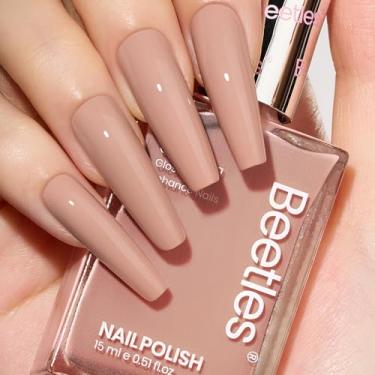 Imagem de beetles Gel Polish Esmalte Nude 15Ml Secagem Rápida Longa Duração Mousse Mocha Unhas Efeito Brilho Artístico Coleção Cozy Days Para Salão Manicure Faça Você Mesmo