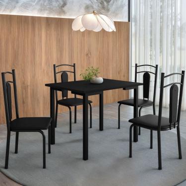 Imagem de Mesa de Jantar 4 Lugares Madri Preto - Art Panta