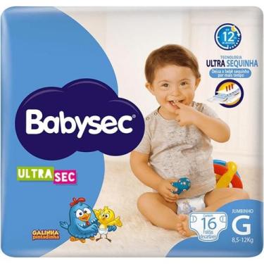 Imagem de Fralda Babysec Ultrasec Jumbinho Galinha Pintadinha G com 16 unidades