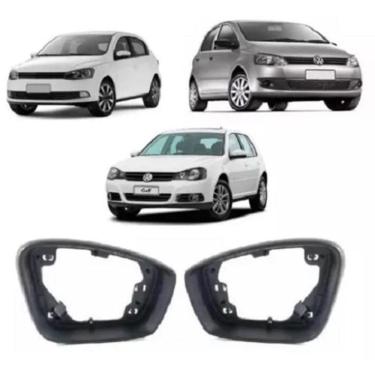 Imagem de Par Moldura Retrovisor Sem Furo Fox Polo Up Saveiro G6