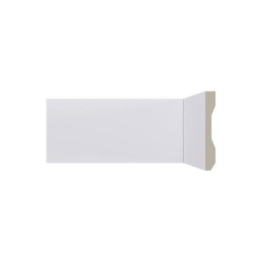 Imagem de Rodapé de Poliestireno 10cm x 13mm x 2,40m Liso LEV101 Santa Luzia - caixa com 12 Barras - Branco