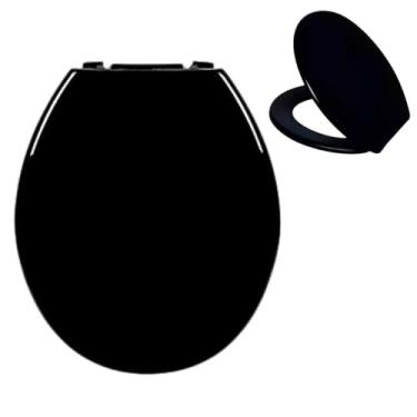 Imagem de Assento Sanitário Premium Basico Preto Oval Plus Soft Universal