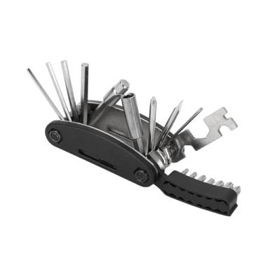 Imagem de Zhjvihx Kit de Ferramentas para Várias Ferramentas de Ciclismo, 20 Em 1 Bike Multitool Integrated Portable Carbon Steel Eletroplating Processo para Acampar para Viagem (Preto)