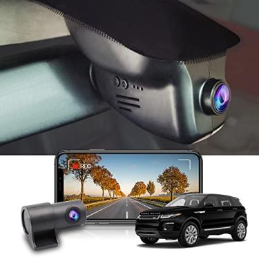 Imagem de Fitcamx Câmera de painel duplo 4K se adapta para Land Rover Range Rover Evoque 2012 2013 2014 2015 L538 (modelo B), visual OEM, vídeo frontal 2160P e traseiro 1080P, gravação em loop WiFi, G-sensor