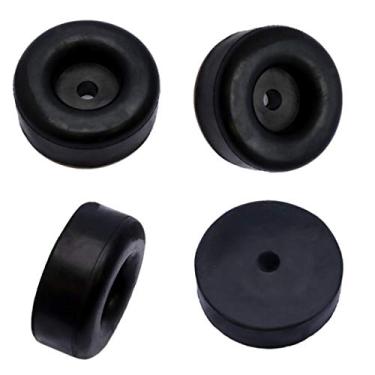 Imagem de TCH Hardware Pacote com 8 almofadas antiderrapantes de borracha preta grande - caixa de som amplificador gabinete