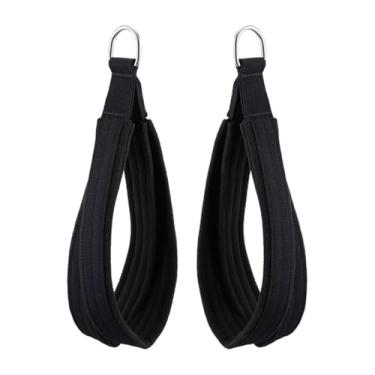 Imagem de Fenteer 2 peças alças de anel D de alça dupla para exercícios de Pilates e fitness reformer, acessórios para tornozelo, ioga, adultos, alça acolchoada