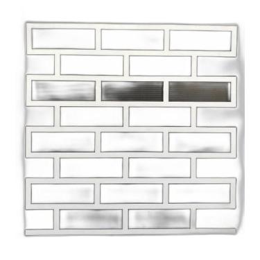 Imagem de Stencil Pintura Modelo Tijolinho Gabarito Revestimento - Lujp Decoraçõ