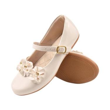 Imagem de Sapatilha Infantil Feminina Menina Laço Dama de Honra Branco LMV03-DH 