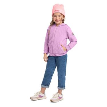 Imagem de Jaqueta Infantil em Moletom Quimby, Roxo, 4