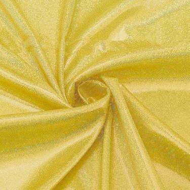 Imagem de PH PandaHall Tecido Metálico Dourado 1,8 metros de Largura Tecido Laser Brilhante Tecido Magico Iridescente Tecido Spandex Stretch Tecidos para Dança Artesanato Fantasias Decoração, 99 cm