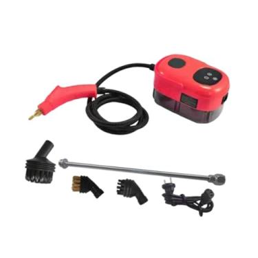 Imagem de IEUDNS Limpador a vapor pressurizado de alta temperatura, ajustável em 6 níveis, multiuso, com tanque de água para sofá, piso, geladeira, Vermelho