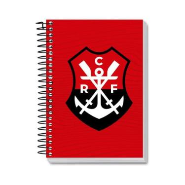 Imagem de Caderno Flamengo Espiral Capa Dura 1 Matéria Escolar 80Fs, Regata/Verm