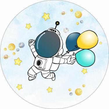 Imagem de Painel de Lona Redondo Astronauta Espaço Festa de Balões - Fabrika De 