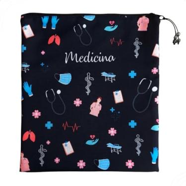 Imagem de Matellasse - Porta Jaleco e Esteto Organizador de bolsa Necessaire Personalizado Biomedicina Fisioterapia Medicina Veterinária Enfermagem Odontologia Nutrição (MEDICINA)