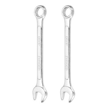 Imagem de HARFINGTON 2 peças de chave inglesa métrica de 11 mm, caixa de 12 pontos e chave inglesa de extremidade aberta, aço zincado, ponta dupla, para conserto de móveis de tubos automotivos, faça você mesmo