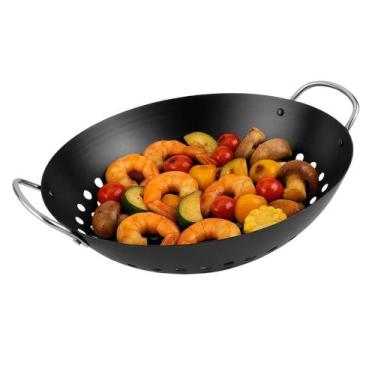 Imagem de Panela Grelha Wok Churrasqueira Legumes Frutos do Mar Coraçãozinho Fra