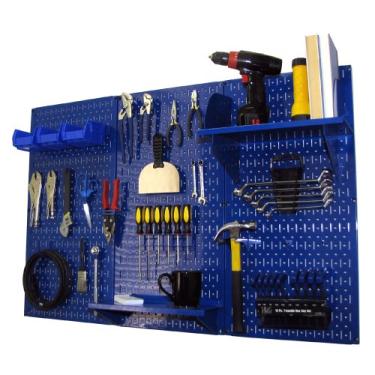 Imagem de Wall Control Kit de armazenamento de ferramentas padrão Pegboard, azul