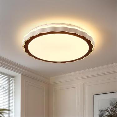 Imagem de Nórdico Moderno Quarto Lâmpada De Teto LED Moda Simplicidade Arte Sala De Estar Estudo De Restaurante Quarto Infantil Corredor Varanda Luz (3850A D50CM)